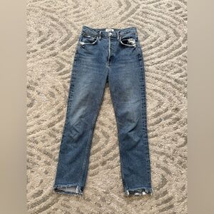 Agolde | Riley High Waisted Button Fly Straight Jeans